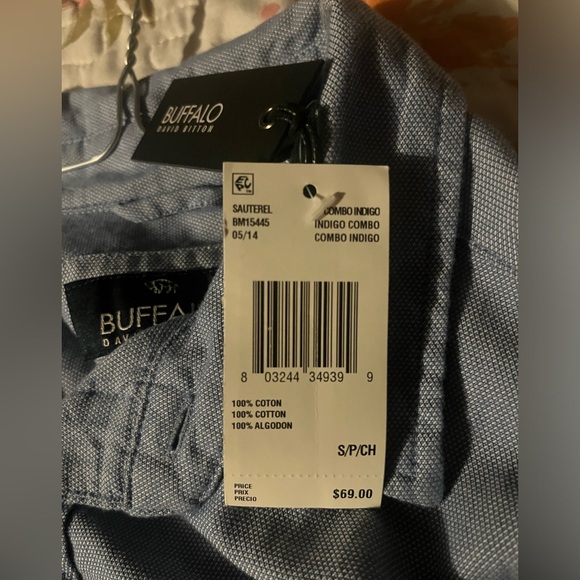 Men’s Buffalo David Britton Indigo Combo Button Down Shirt - Picture 4 of 10